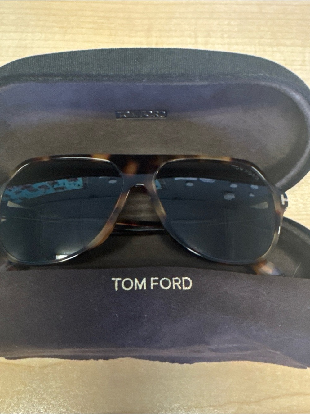 Tom Ford Hayes Tortoiseshell Sunglasses with Dark Smoke Lenses